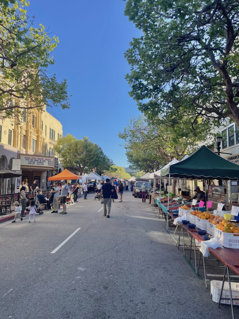 Photo of people enjoying a flea market